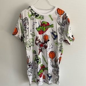 Space Jam Looney Tunes Action Graphic Tshirt